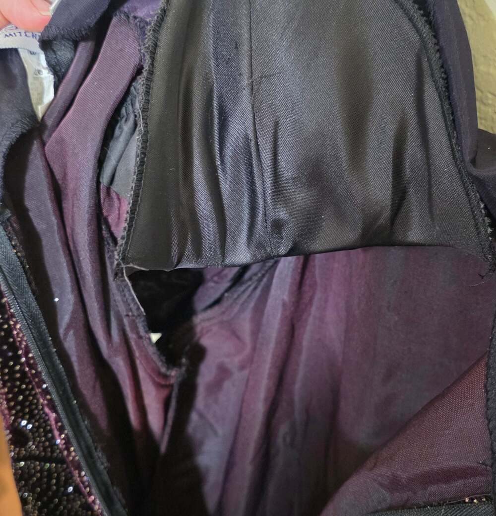 Vintage Jessica Howard dress 80's Womens 10 cocktail Puff Sleeve Velvet Sheath - Picture 12 of 16